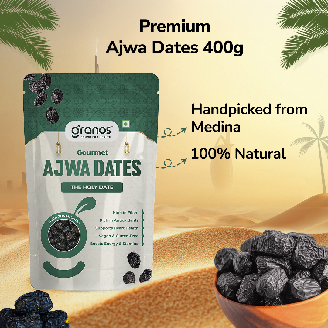Granos Ajwa Dates 400g | Produce Of Saudi Arabia