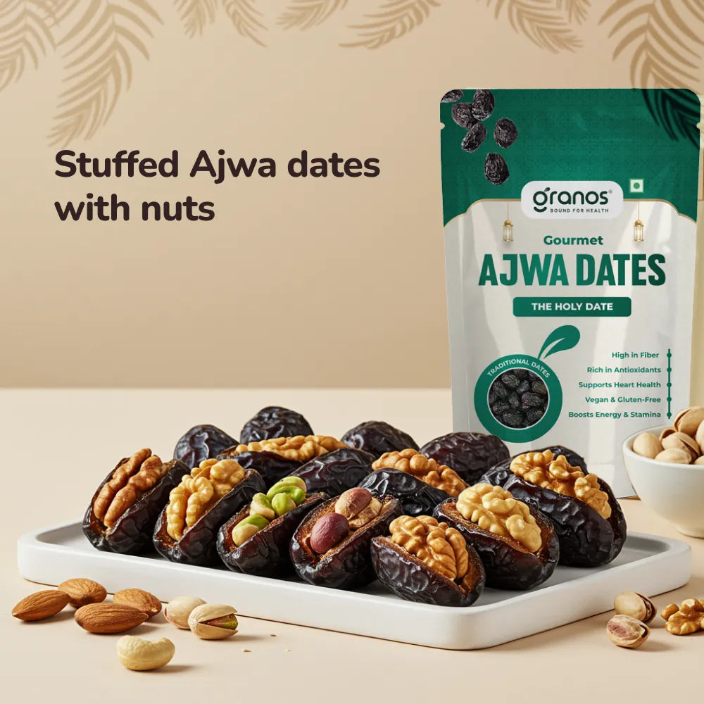 Granos Ajwa Dates 400g | Produce Of Saudi Arabia
