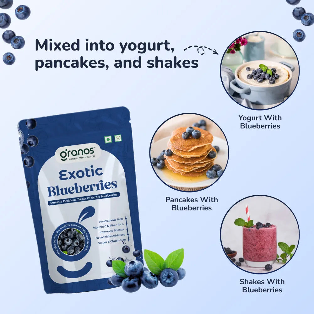Granos Exotic Dried Blueberries 150g