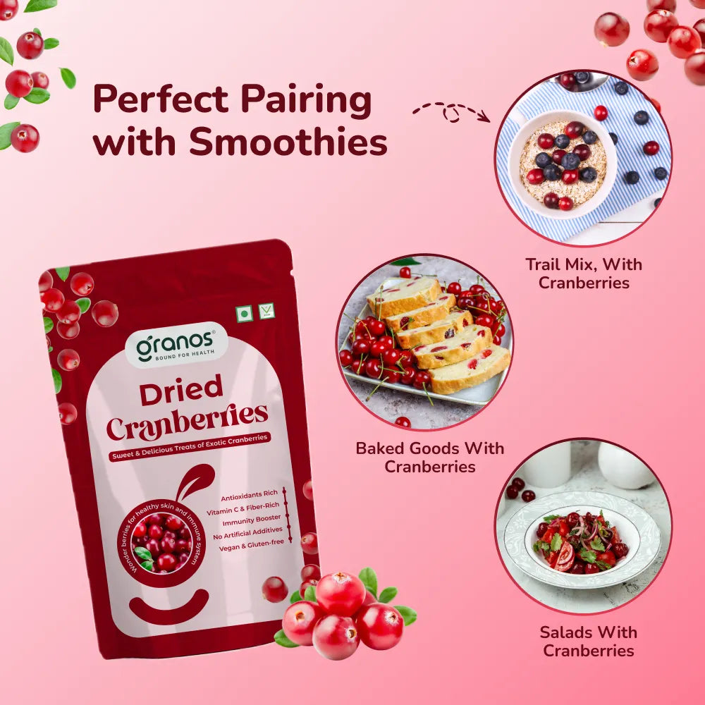Granos Exotic Dried Cranberries 200g