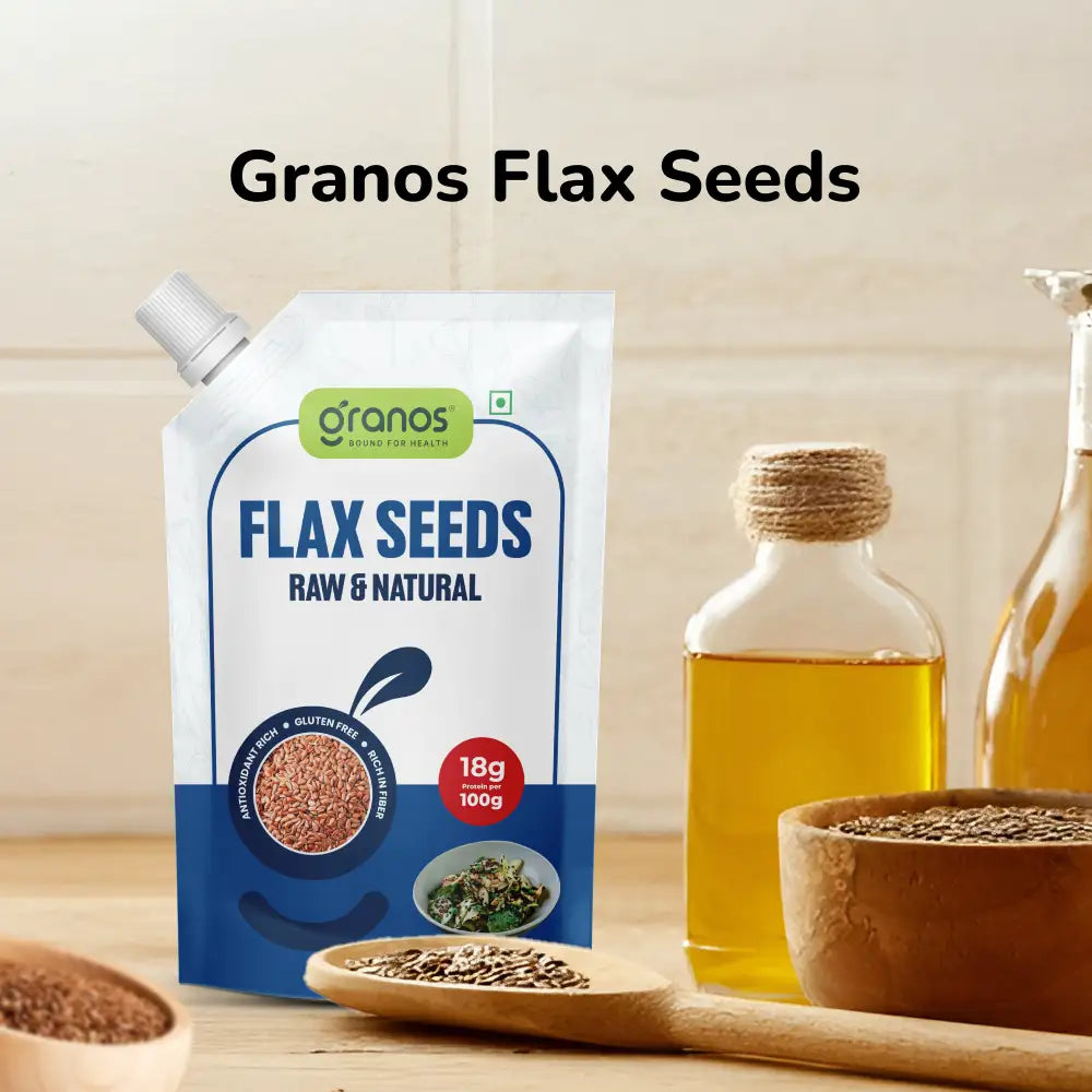 Granos Flax Seeds Raw & Natural 250g Spout Pack