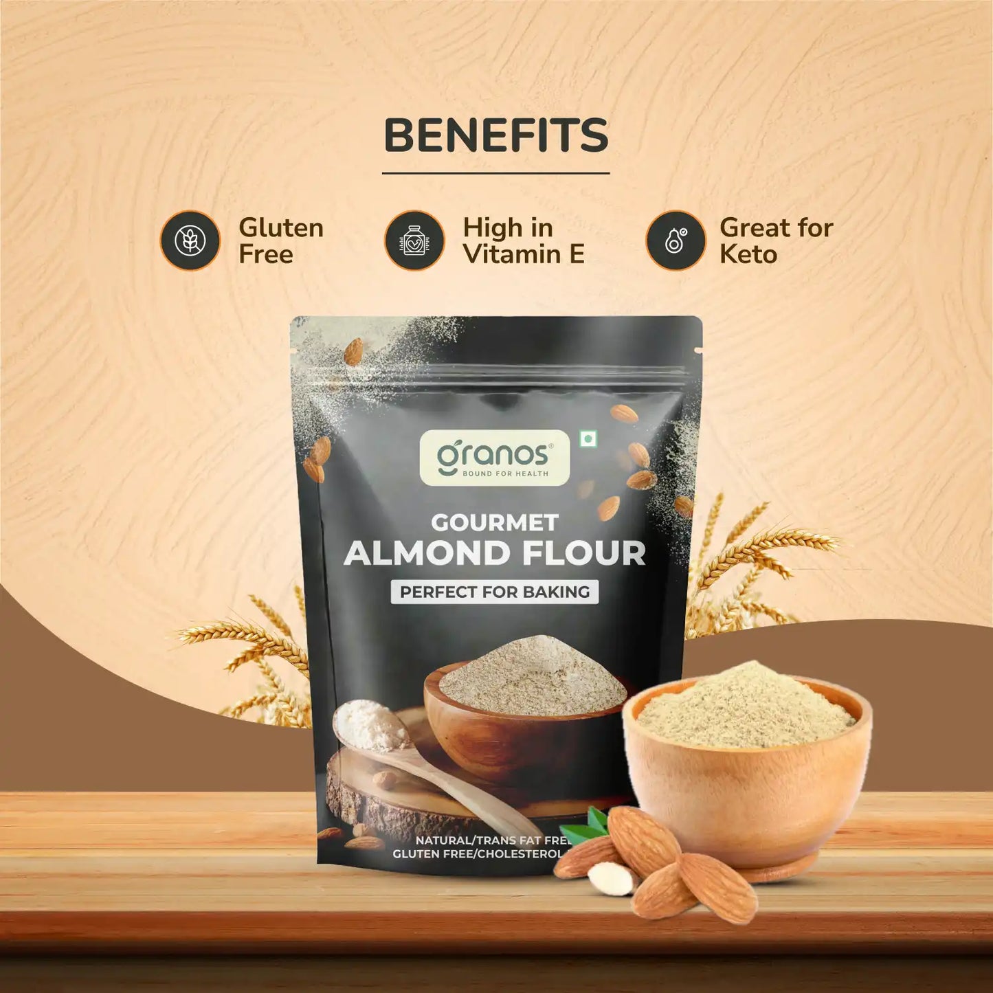 Granos Almond Flour 400g | Vegan & Keto Friendly | Ideal for Gluten-free Baking