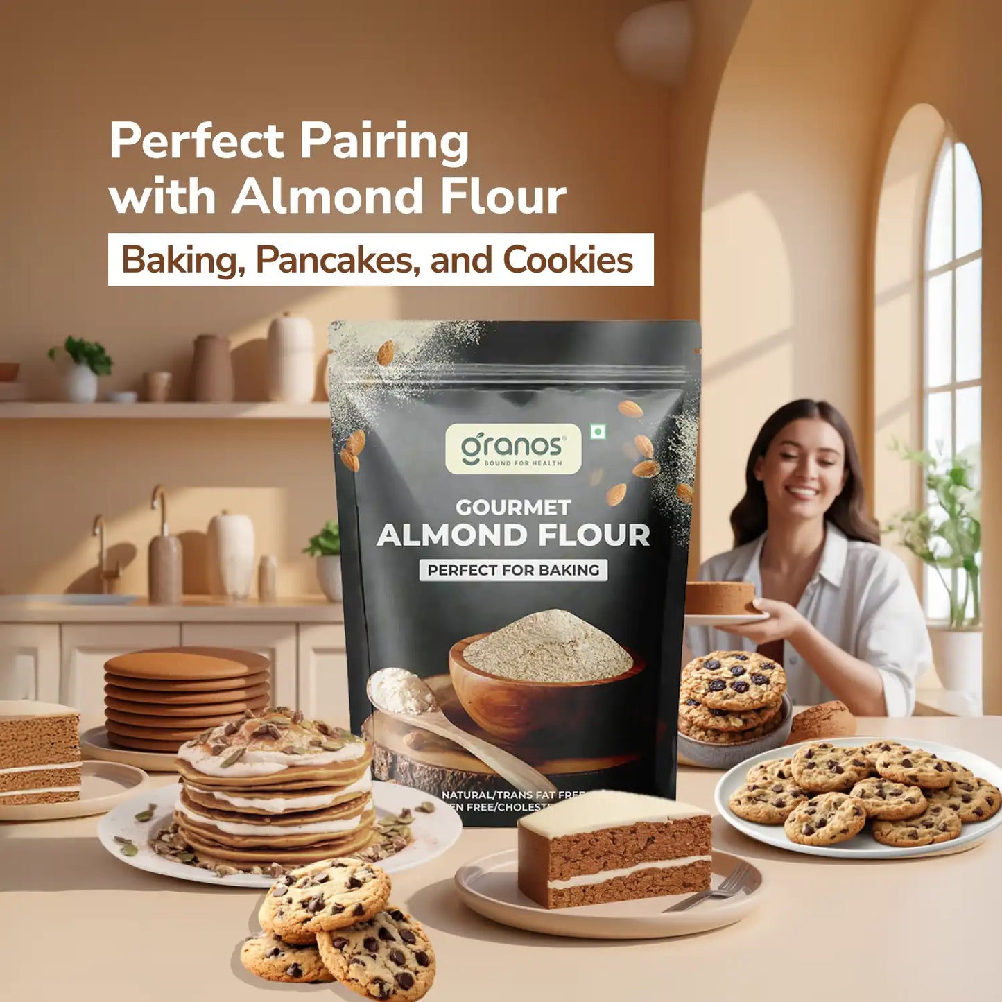 Granos Almond Flour 400g | Vegan & Keto Friendly | Ideal for Gluten-free Baking