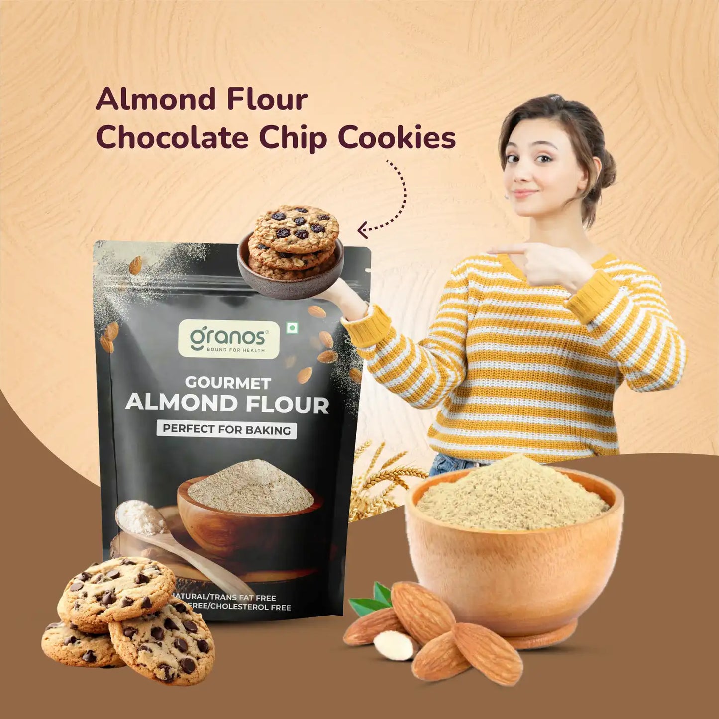 Granos Almond Flour 400g | Vegan & Keto Friendly | Ideal for Gluten-free Baking