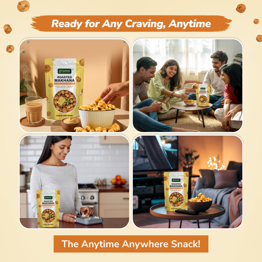 Granos Roasted Makhana 60g Cheese & Herbs