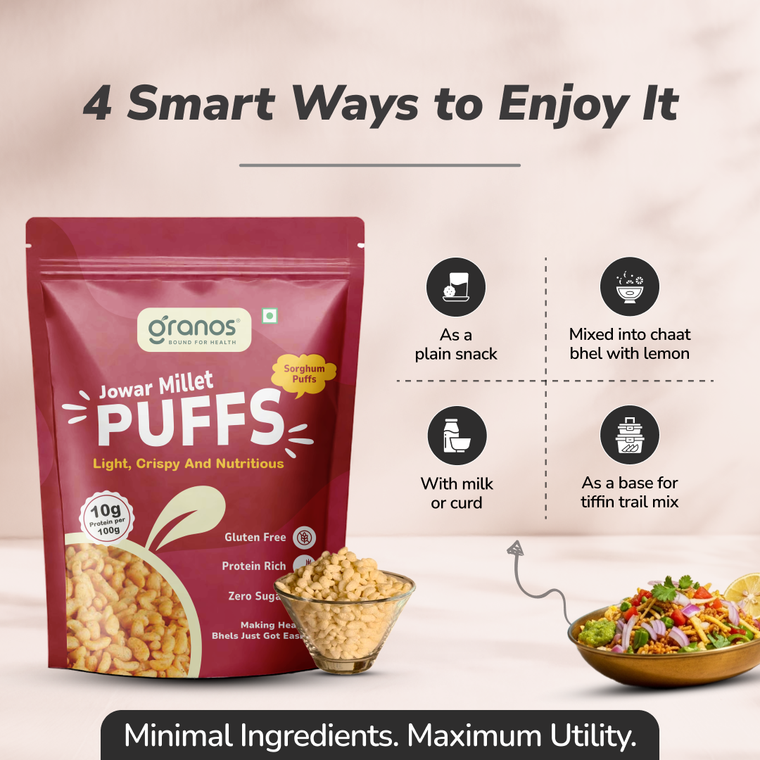 Granos Roasted Millet Jowar Puffs 150g