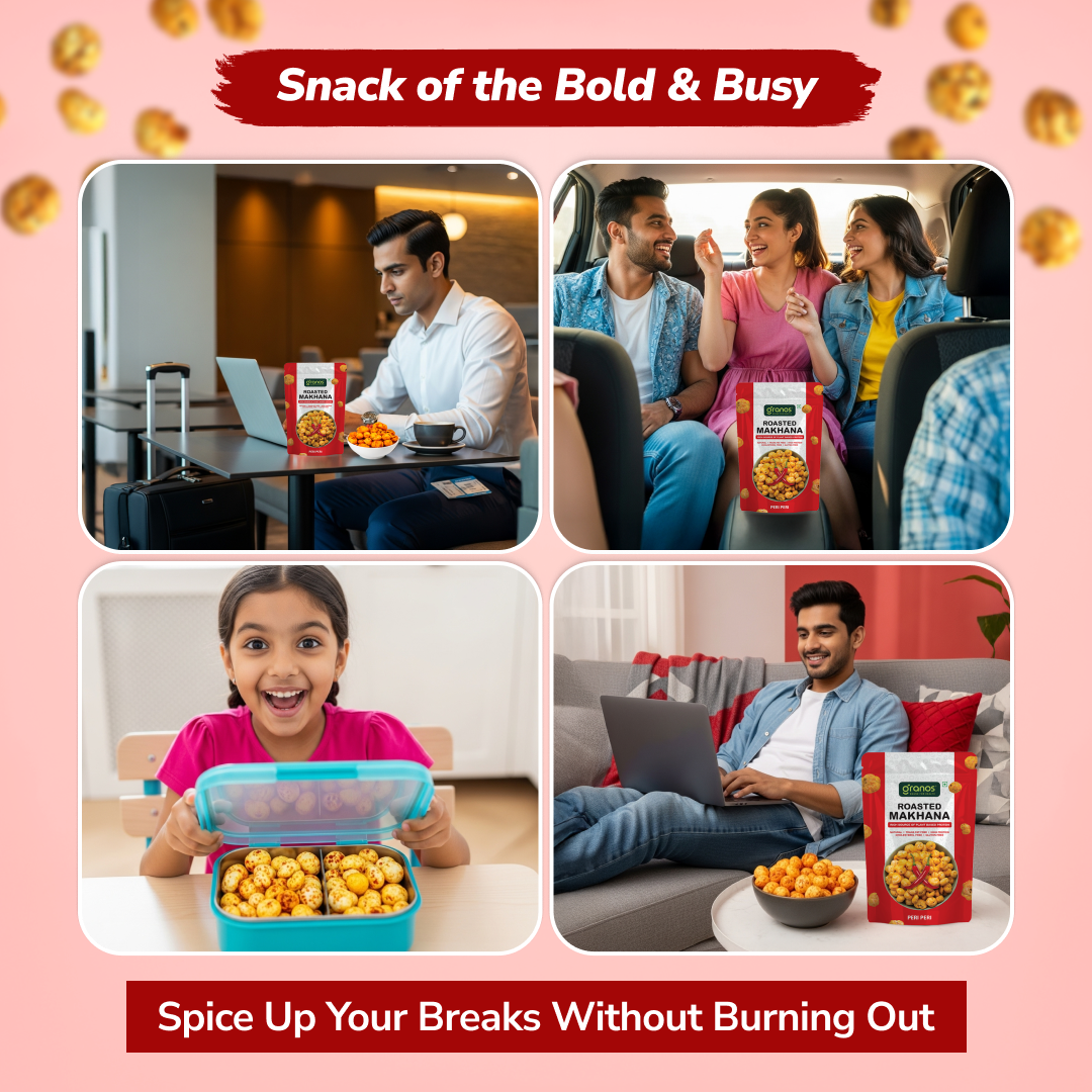 Granos Roasted Makhana 60g Peri Peri