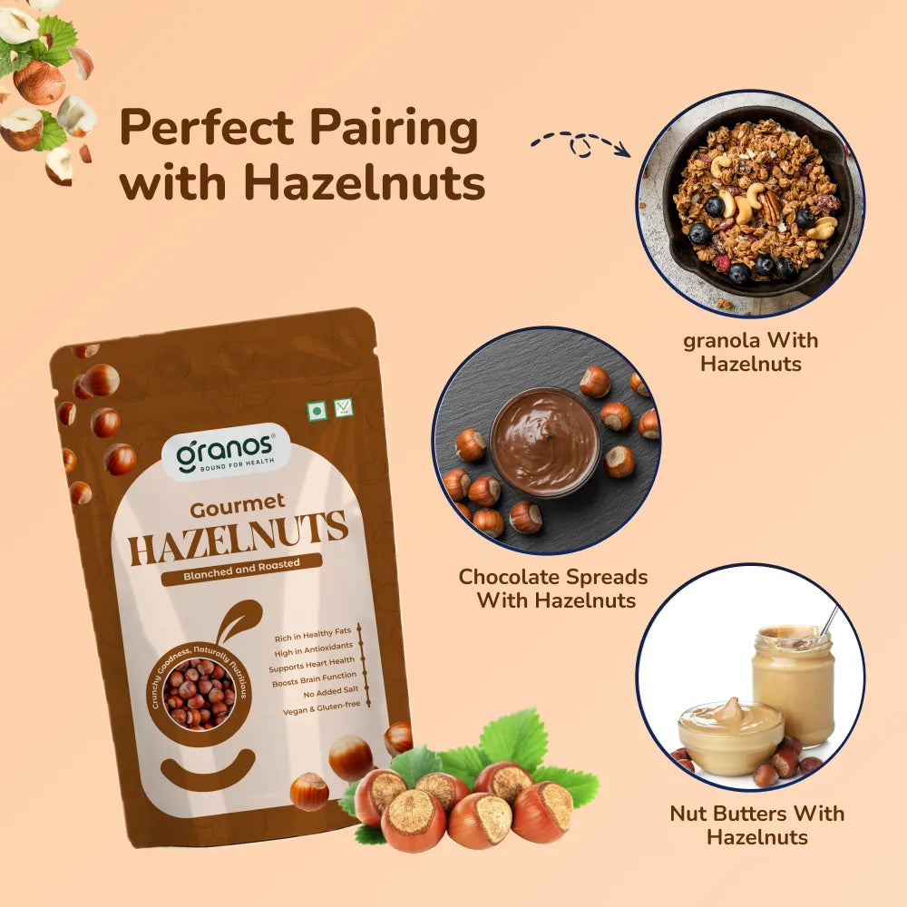 Granos Hazelnuts 200g | Blanched Hazelnut Kernels