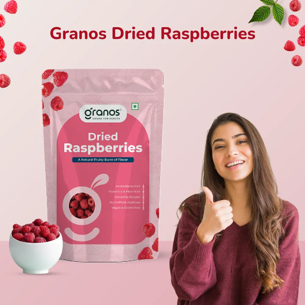 Granos Exotic Dried Raspberries 150g