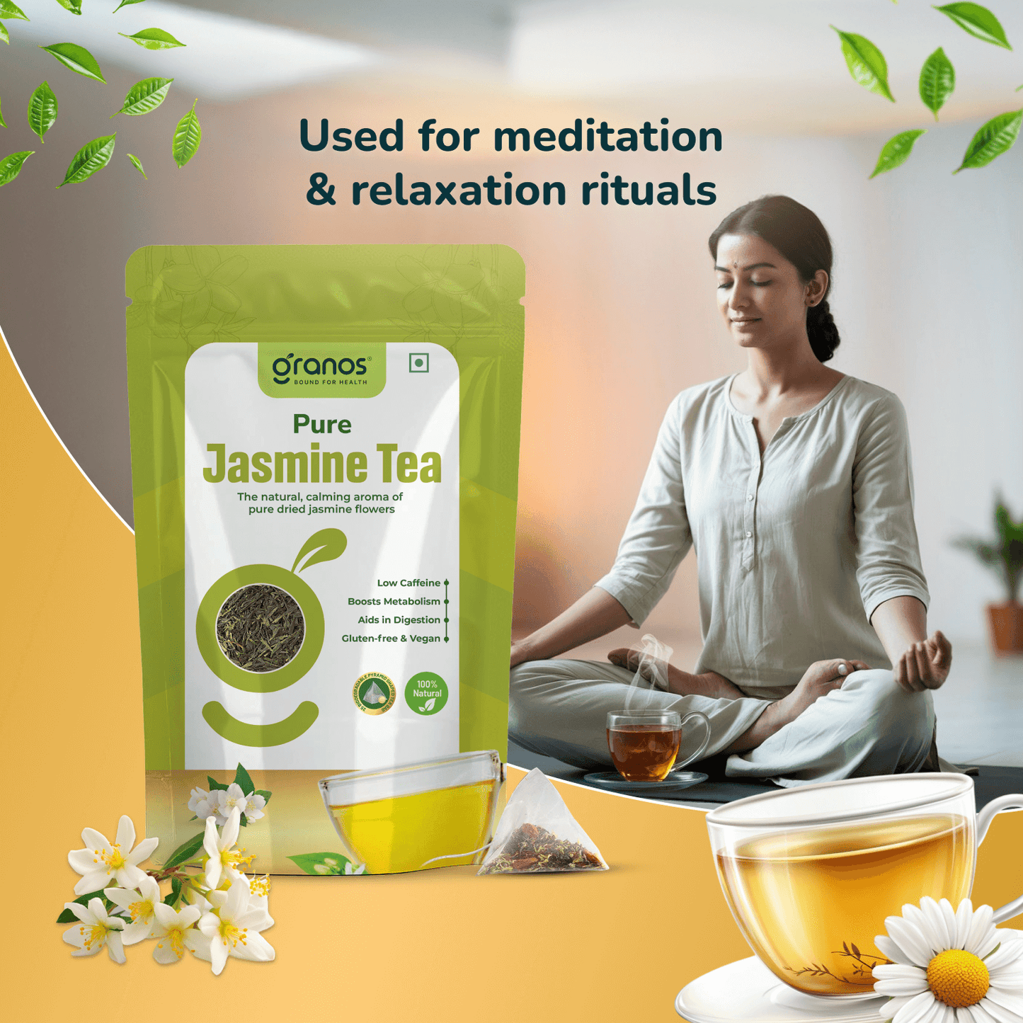 Granos Pure Jasmine Tea - 25 Tea Bags