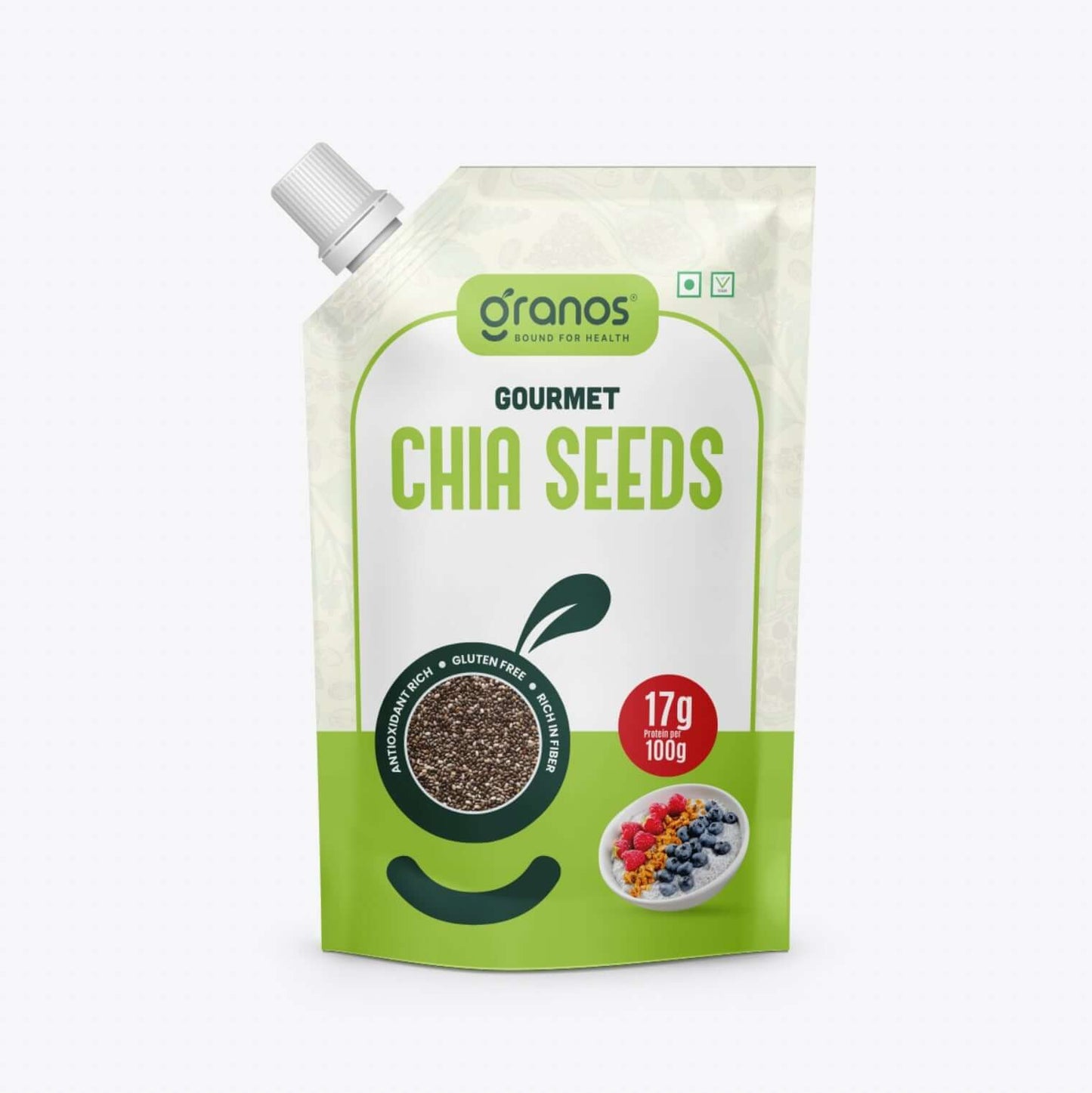 Granos Chia Seeds 250g Spout Pack