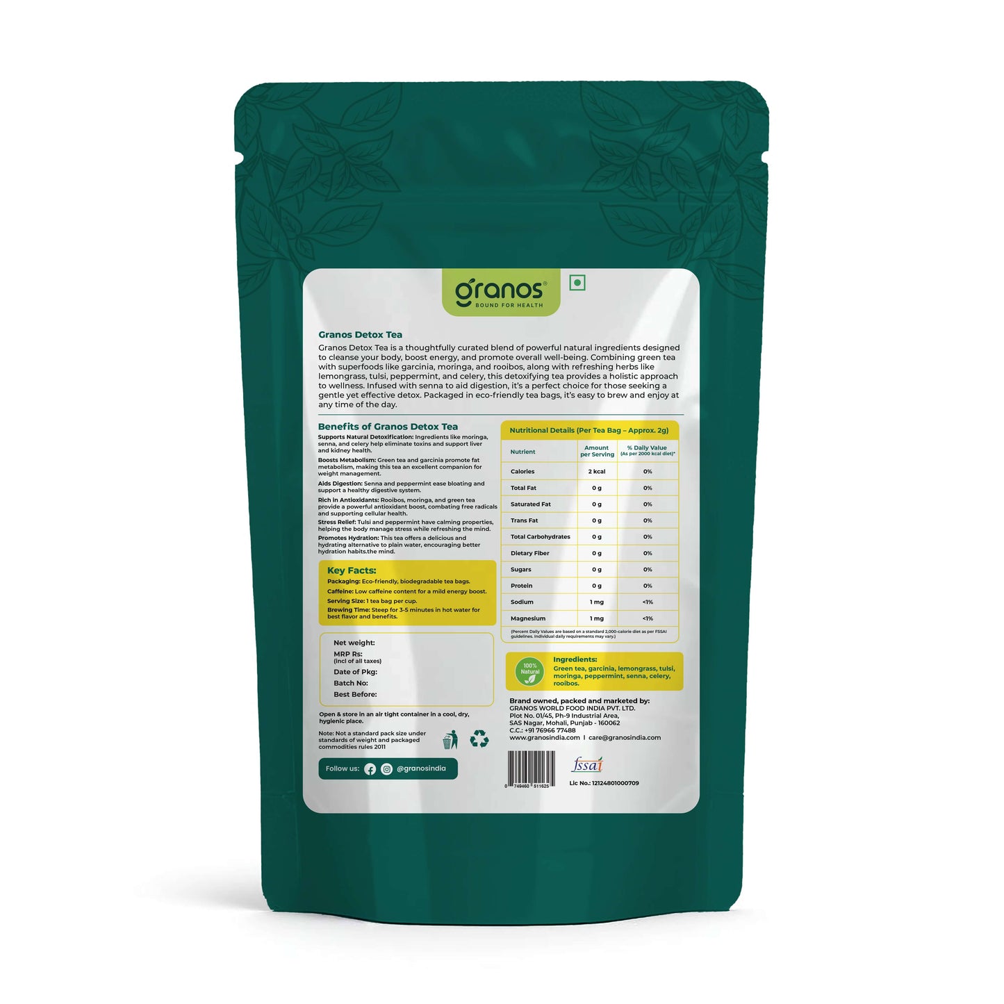 Granos Detox Tea – 25 Tea Bags