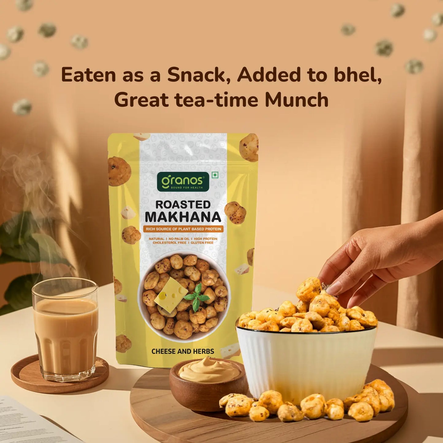 Granos Roasted Makhana 60g Cheese & Herbs