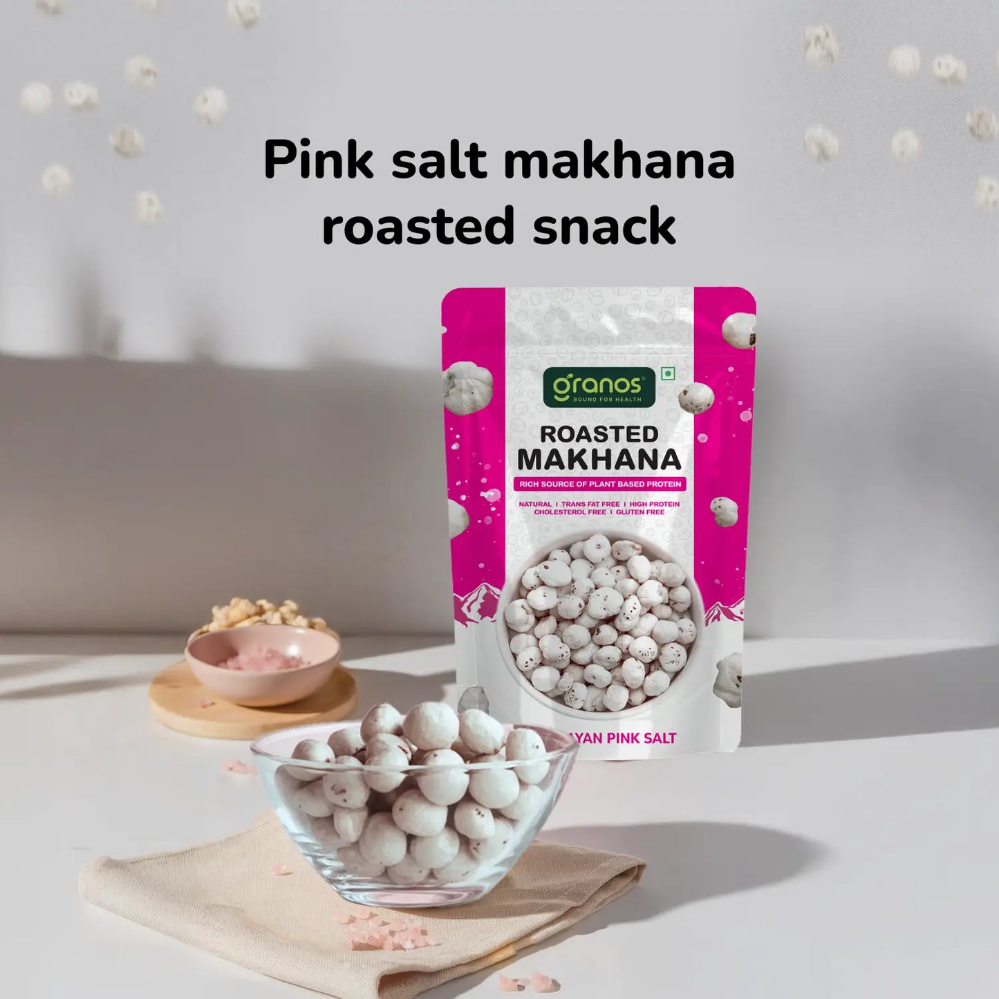 Granos Roasted Makhana 60g Himalayan Pink Salt