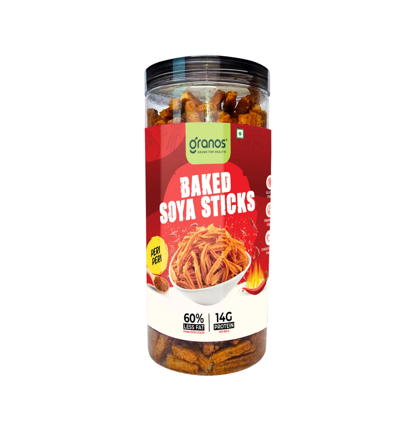 Granos Baked Soya Sticks 150g Peri Peri