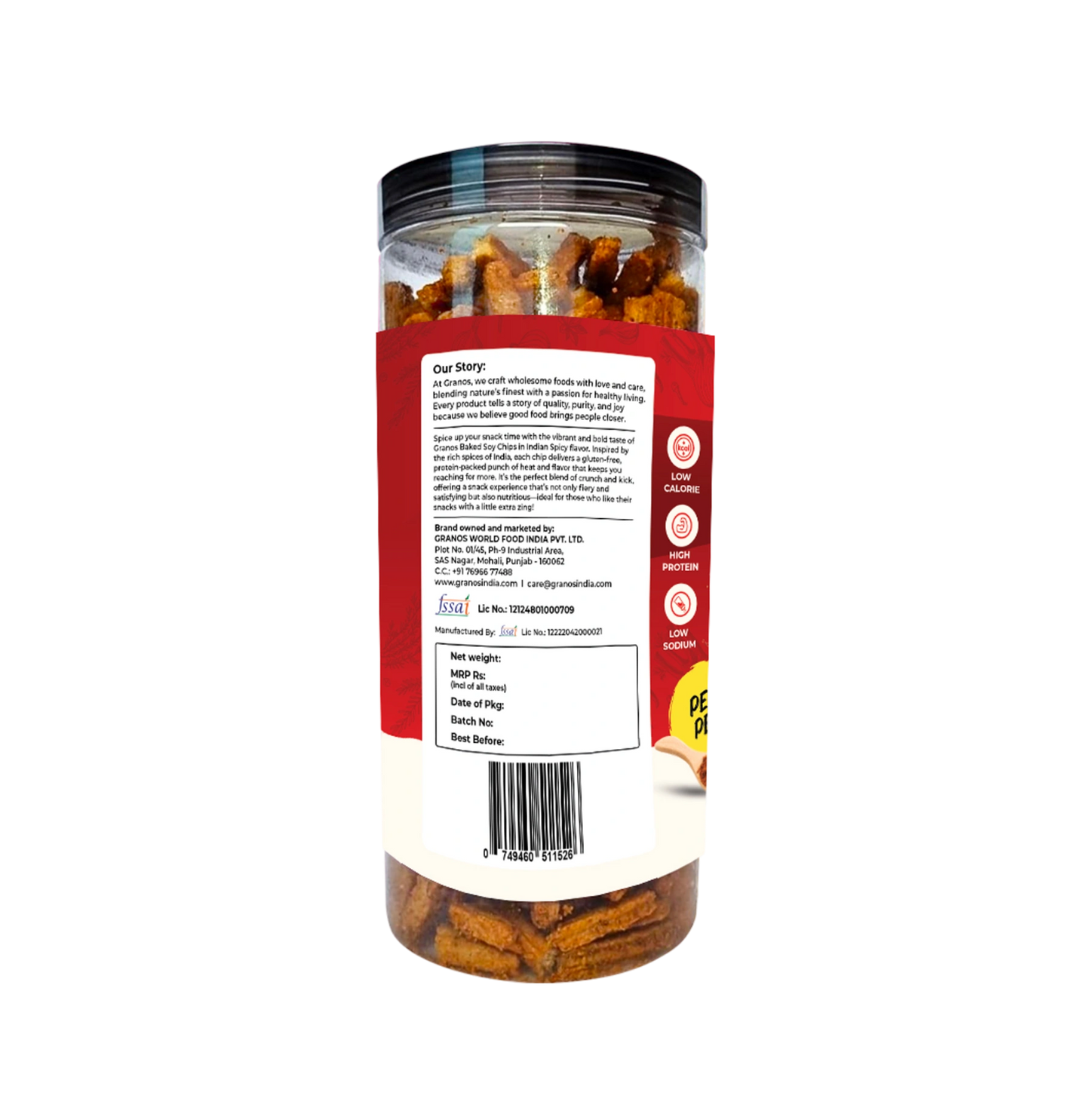 Granos Baked Soya Sticks 150g Peri Peri