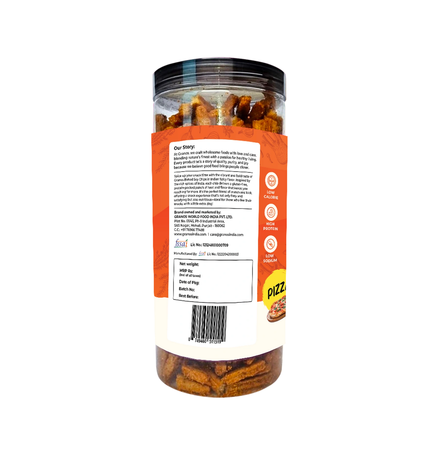 Granos Baked Soya Sticks 150g Pizza