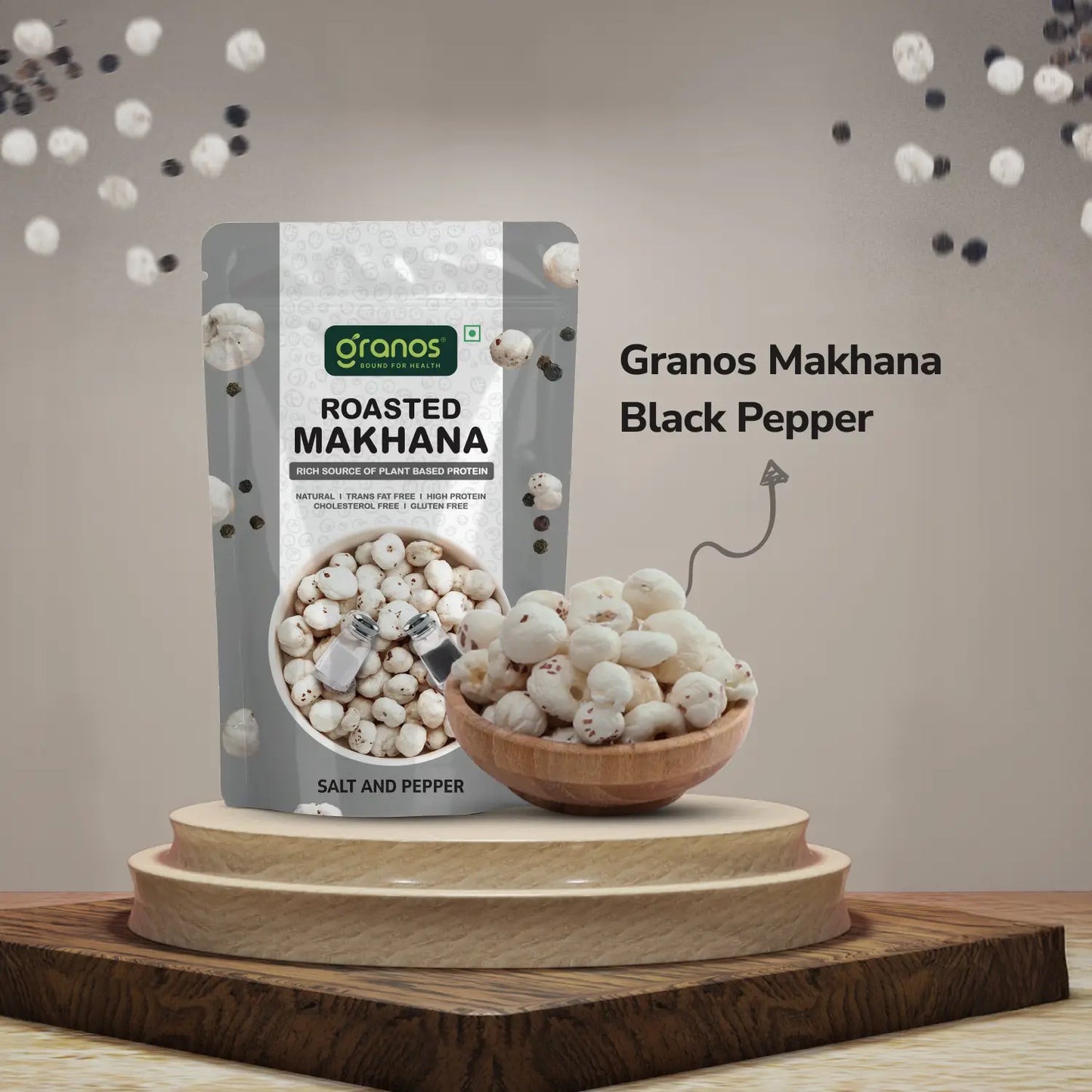 Granos Roasted Makhana 60g Salt & Pepper