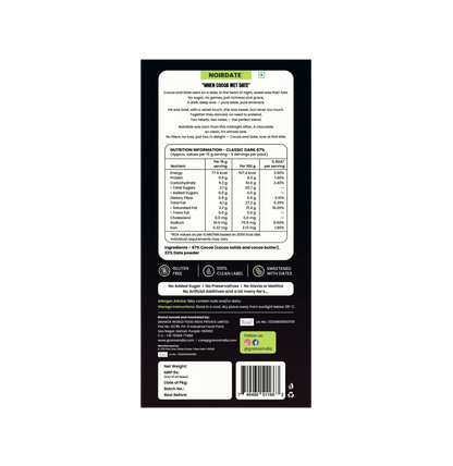 Noir Date Classic 67% Dark Chocolate
