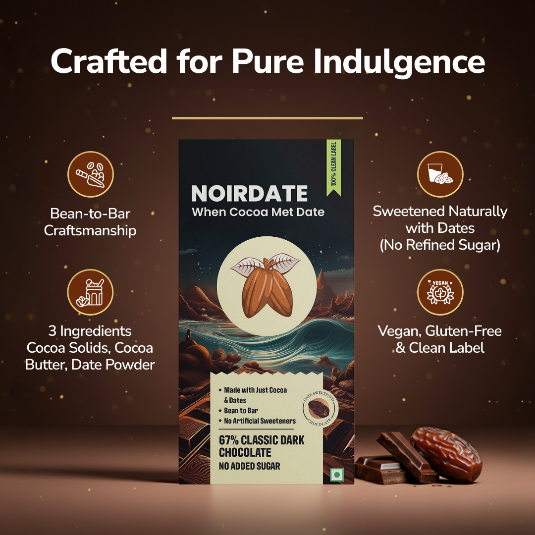 NoirDate Classic 67% Dark Chocolate 75g