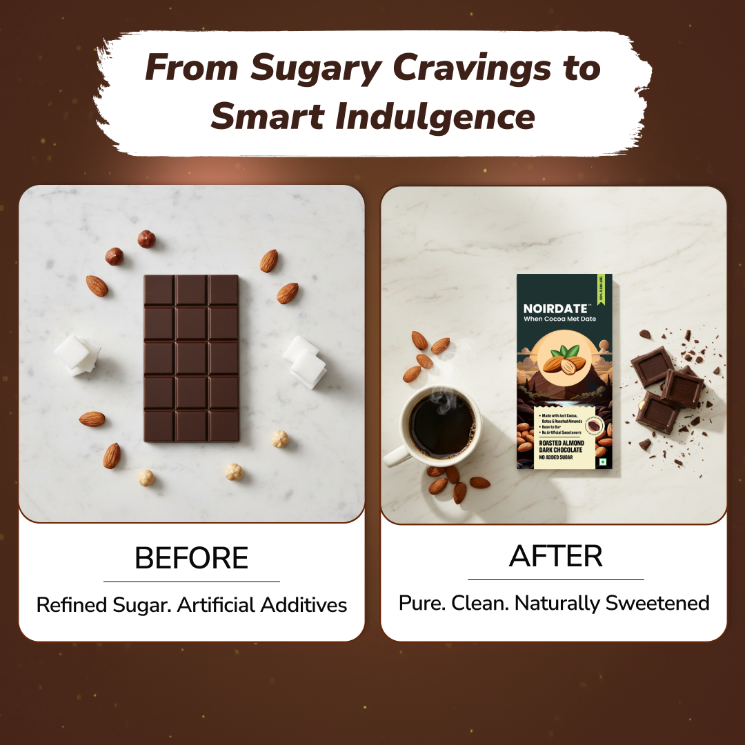 NoirDate Roasted Almond Dark Chocolate 75g