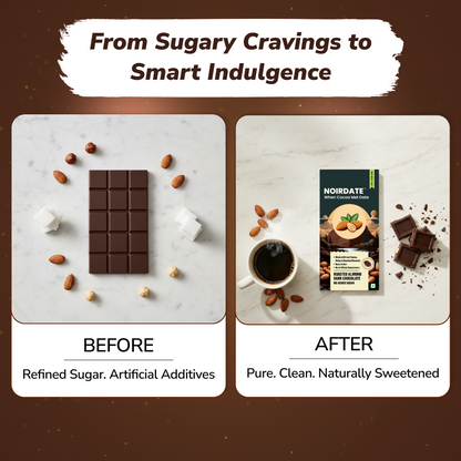 NoirDate Roasted Almond Dark Chocolate 75g