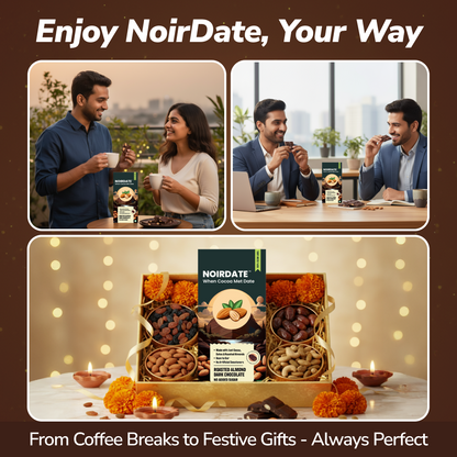 NoirDate Roasted Almond Dark Chocolate 75g