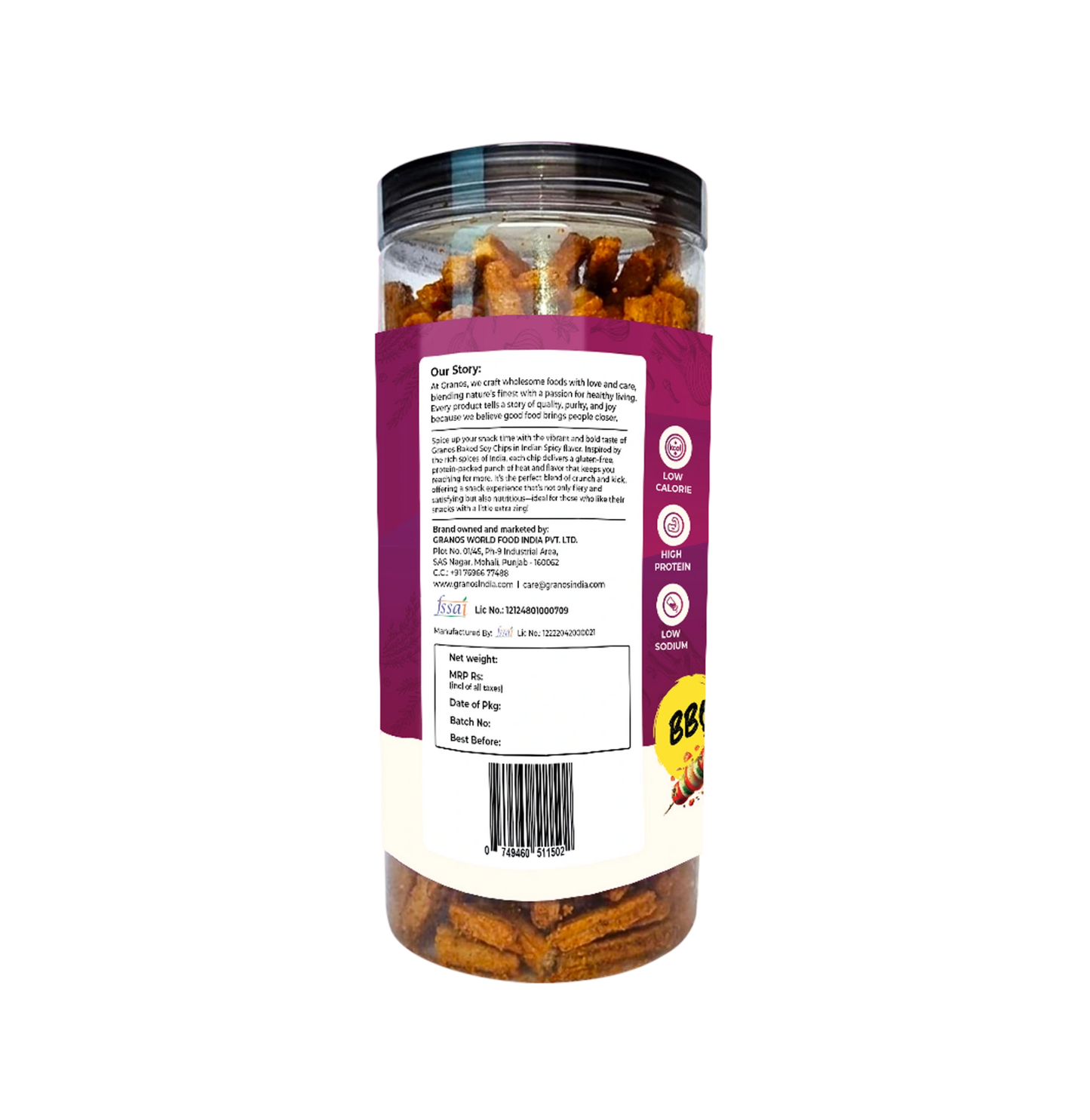 Granos Baked Soya Sticks 150g BBQ