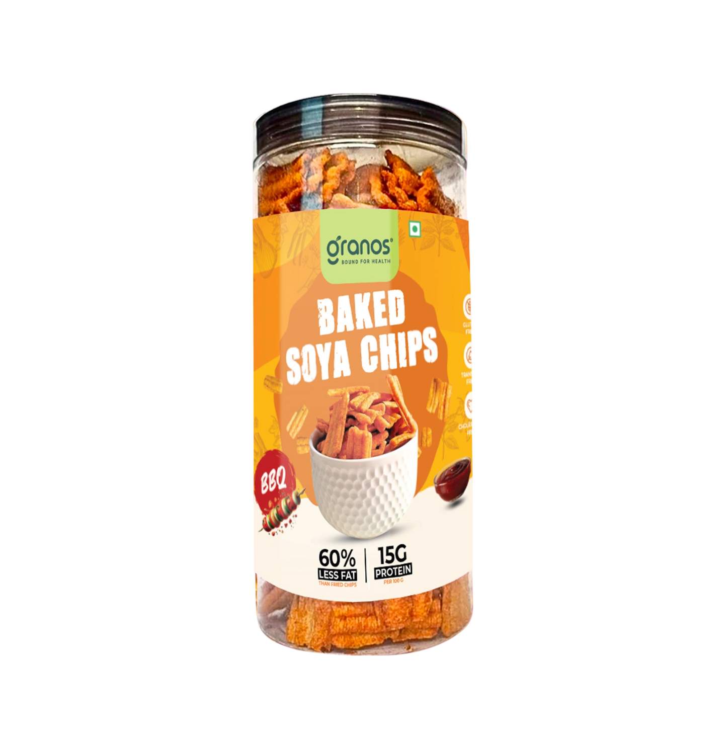 Granos Baked Soya Chips 200g BBQ