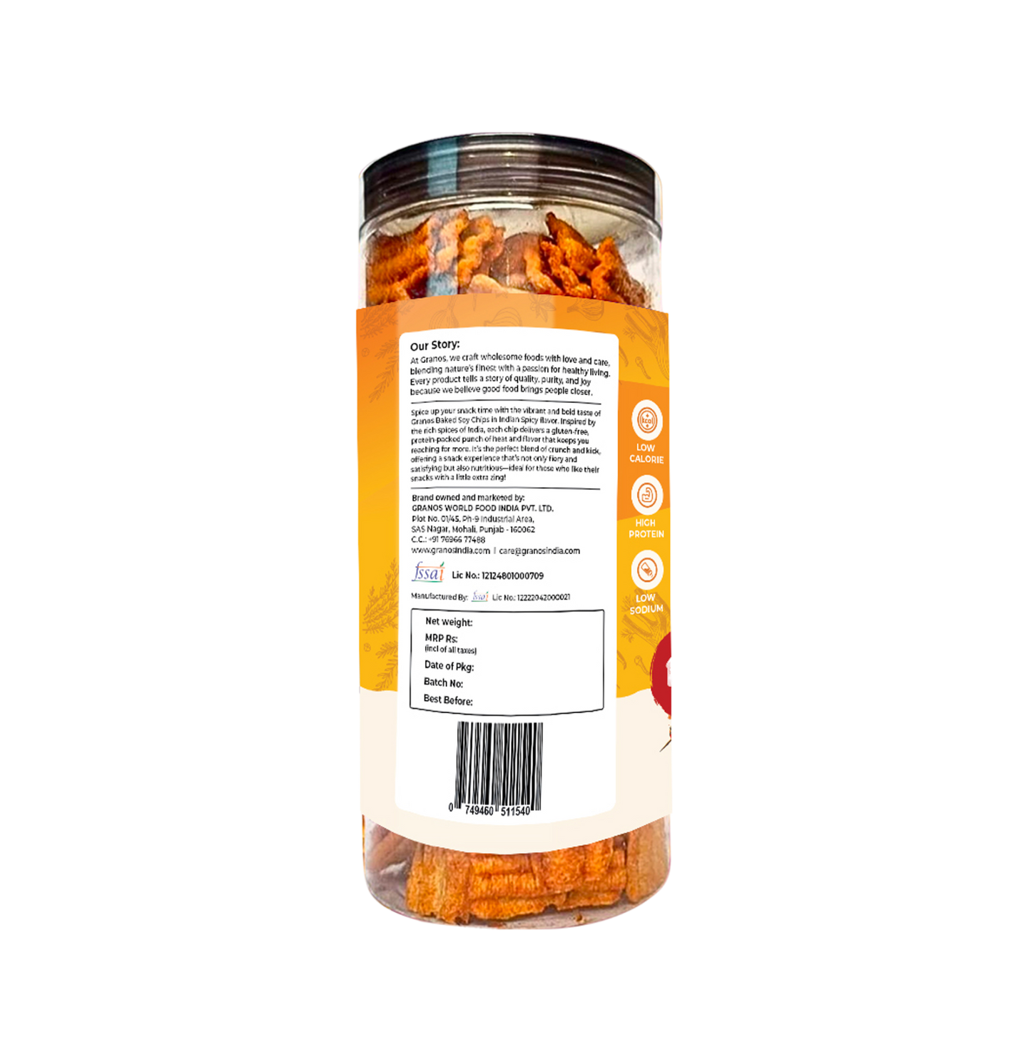 Granos Baked Soya Chips 200g BBQ