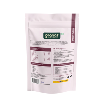 Granos Barley Flour 1kg (Jau Ka Atta) | Rich in Fiber, Low GI, Diabetic Friendly