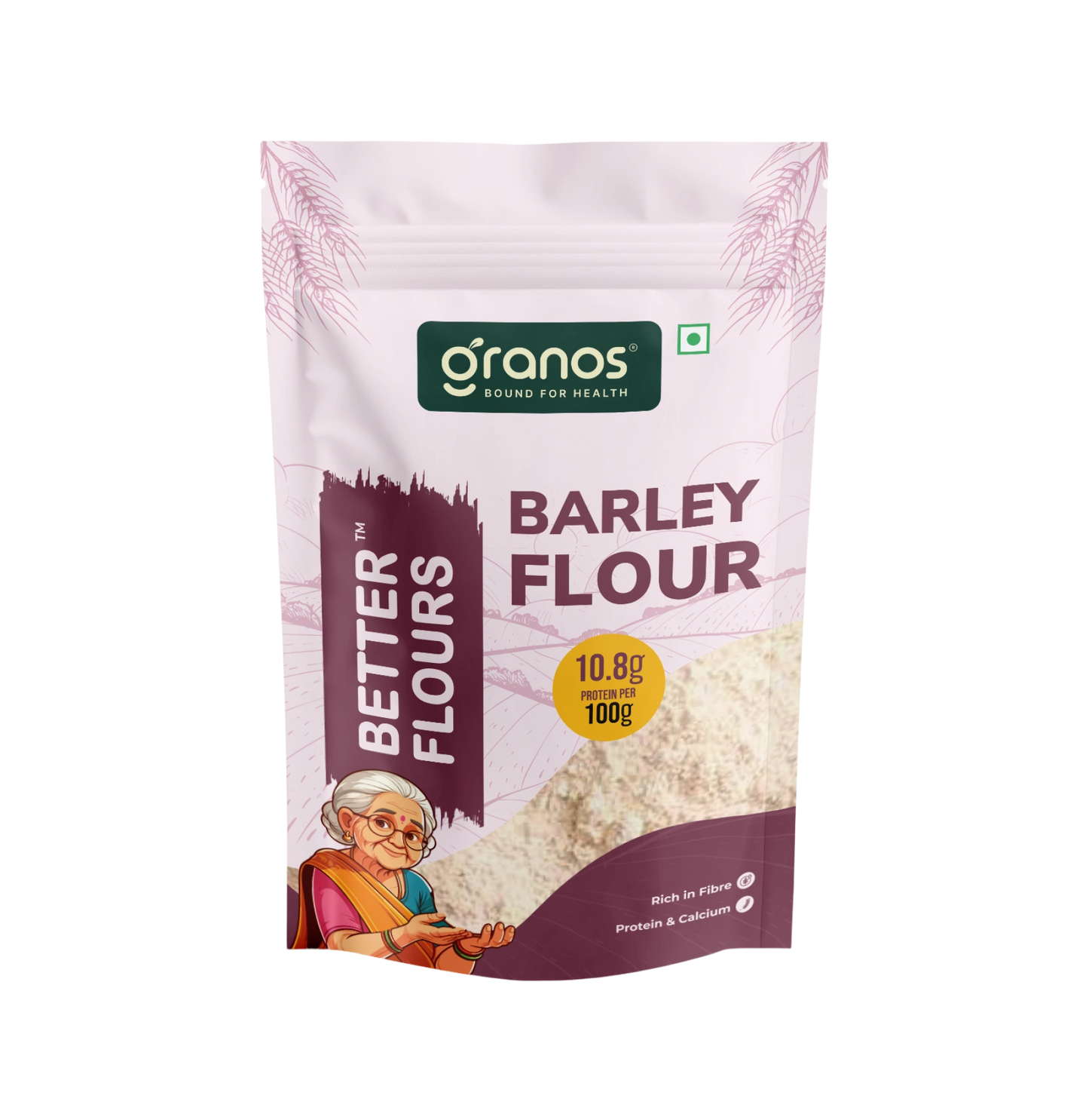 Granos Barley Flour 1kg (Jau Ka Atta) | Rich in Fiber, Low GI, Diabetic Friendly