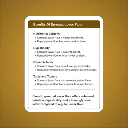 Granos Sprouted Jowar Flour 1kg | Gluten-Free, High Fibre Millet Atta