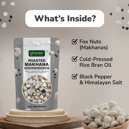 Granos Roasted Makhana 60g Salt & Pepper