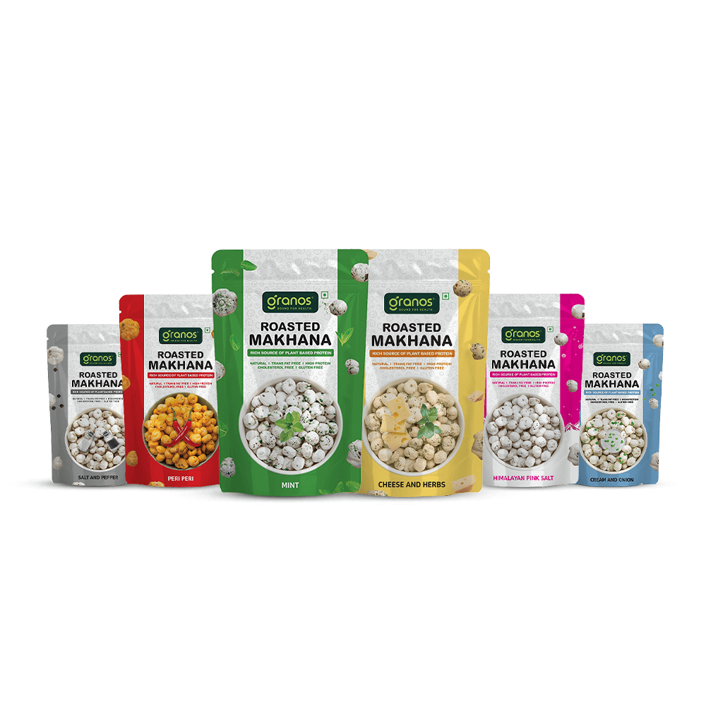 Granos Roasted Makhana Snack Pack – Pack Of 6