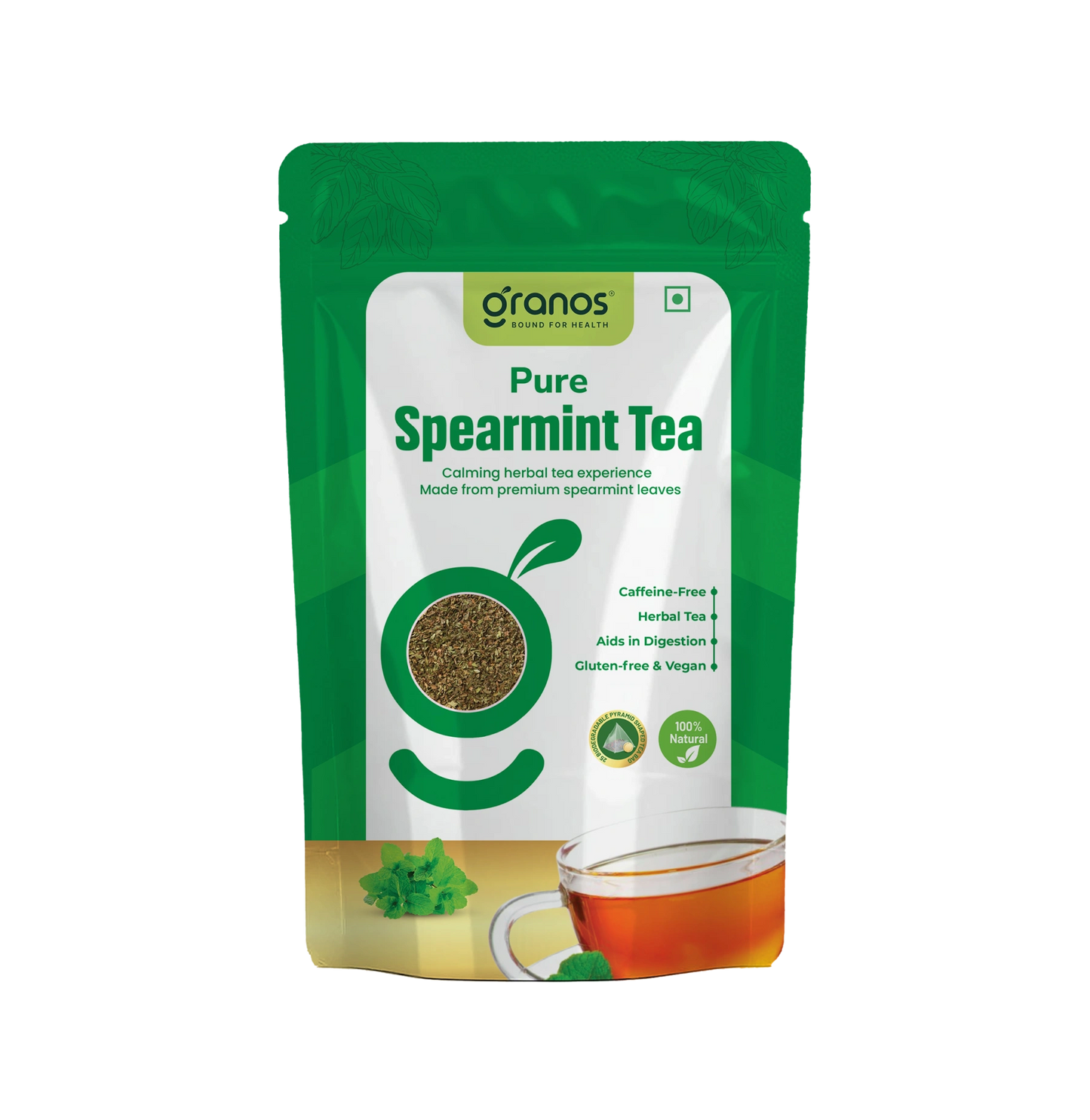 Granos Pure Spearmint Tea - 25 Tea Bags