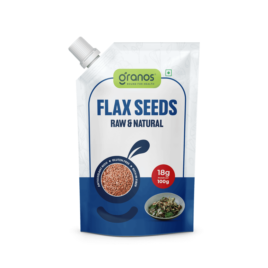 Granos Flax Seeds Raw & Natural 250g Spout Pack