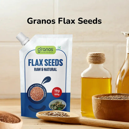 Granos Flax Seeds Raw & Natural 250g Spout Pack