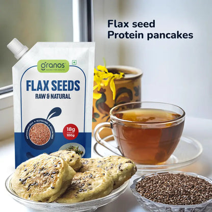 Granos Flax Seeds Raw & Natural 250g Spout Pack