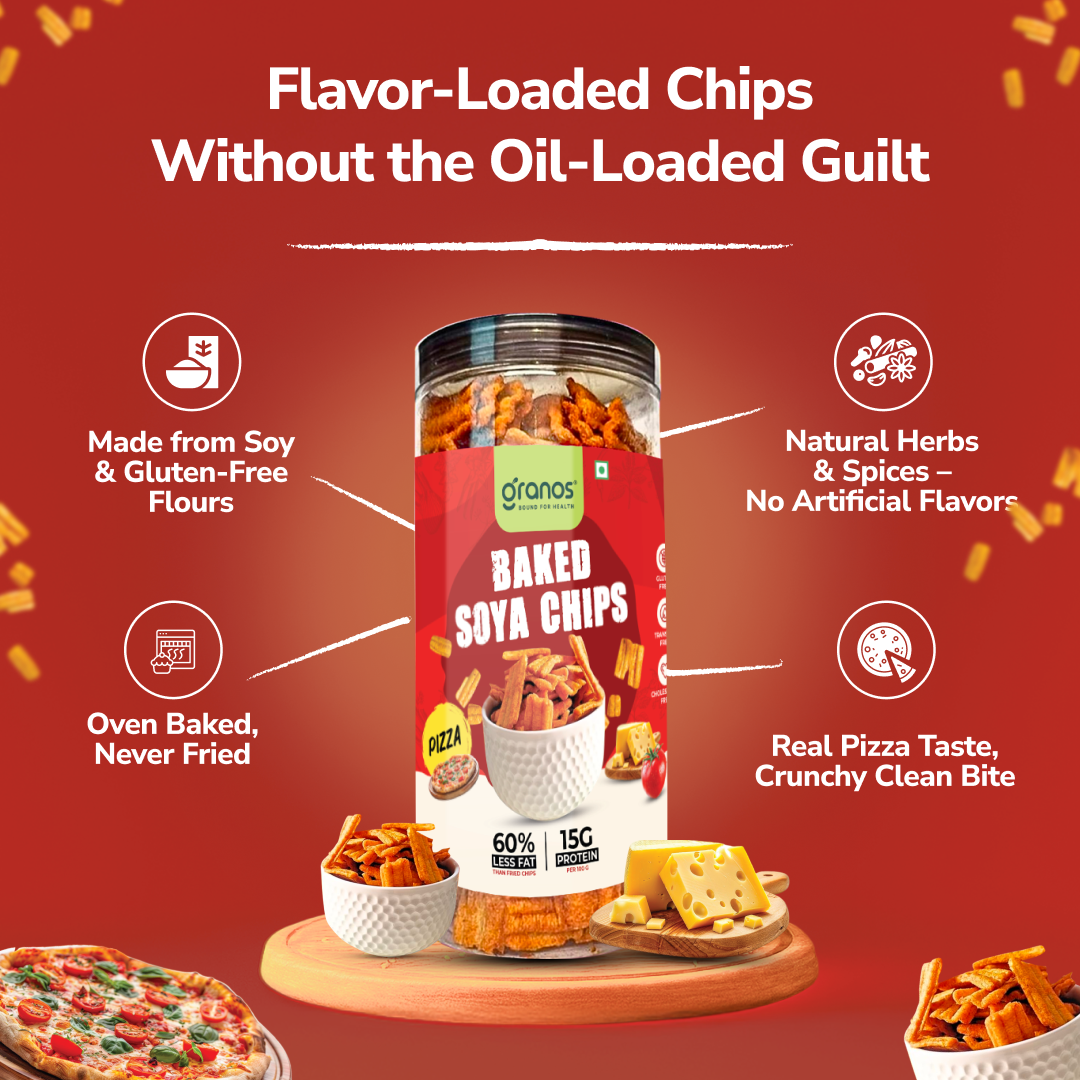 Granos Baked Soya Chips 200g Pizza