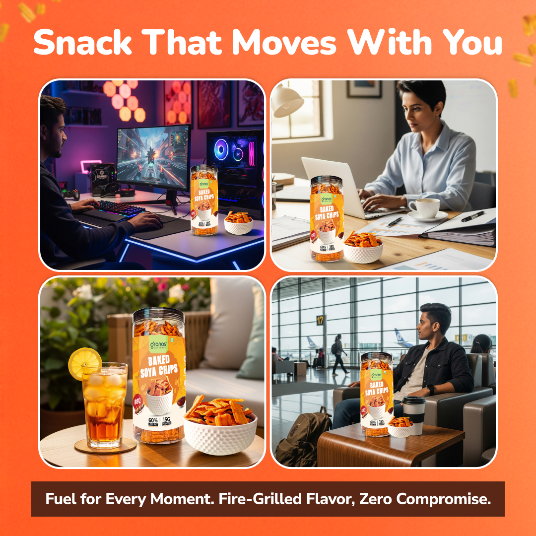 Granos Baked Soya Chips 200g BBQ