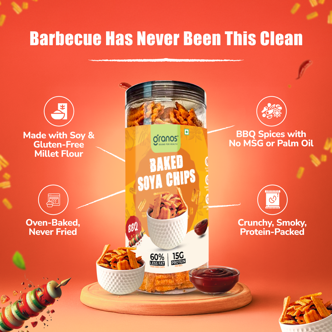 Granos Baked Soya Chips 200g BBQ