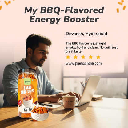 Granos Baked Soya Chips 200g BBQ