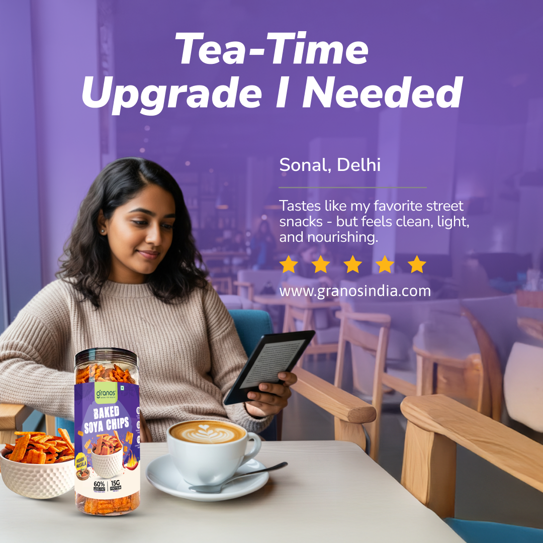 Granos Baked Soya Chips 200g Indian Masala