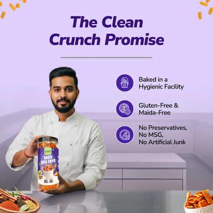 Granos Baked Soya Chips 200g Indian Masala