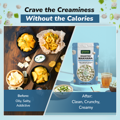 Granos Roasted Makhana 60g Cream & Onion