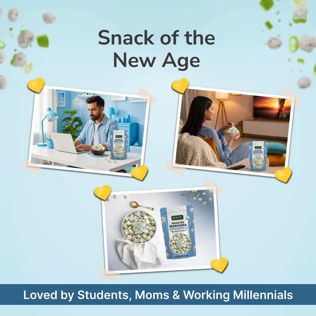 Granos Roasted Makhana 60g Cream & Onion