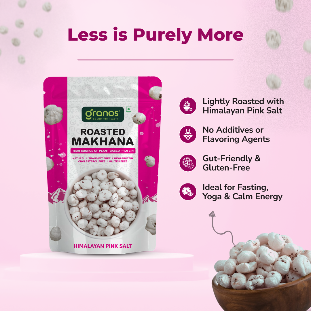 Granos Roasted Makhana 60g Himalayan Pink Salt