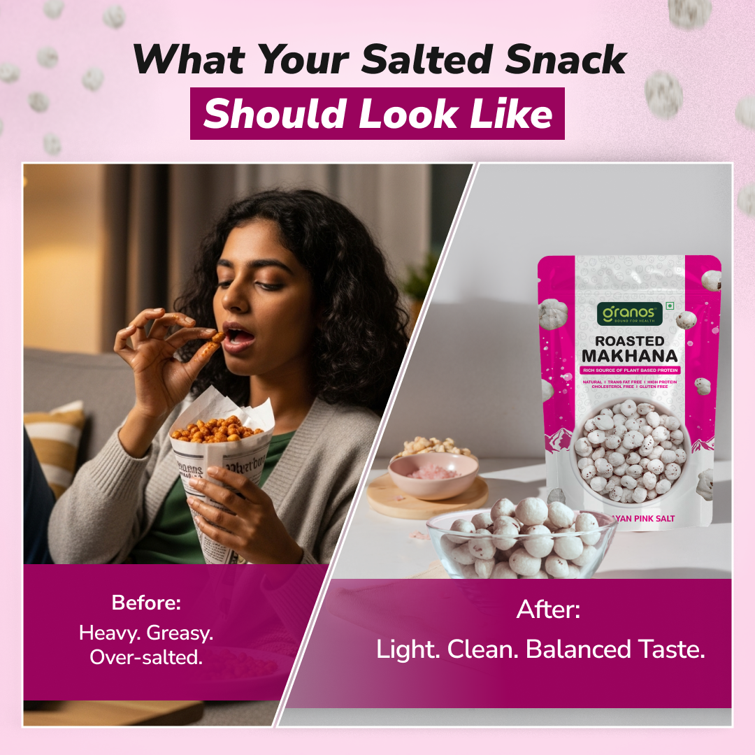 Granos Roasted Makhana 60g Himalayan Pink Salt