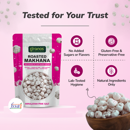 Granos Roasted Makhana 60g Himalayan Pink Salt